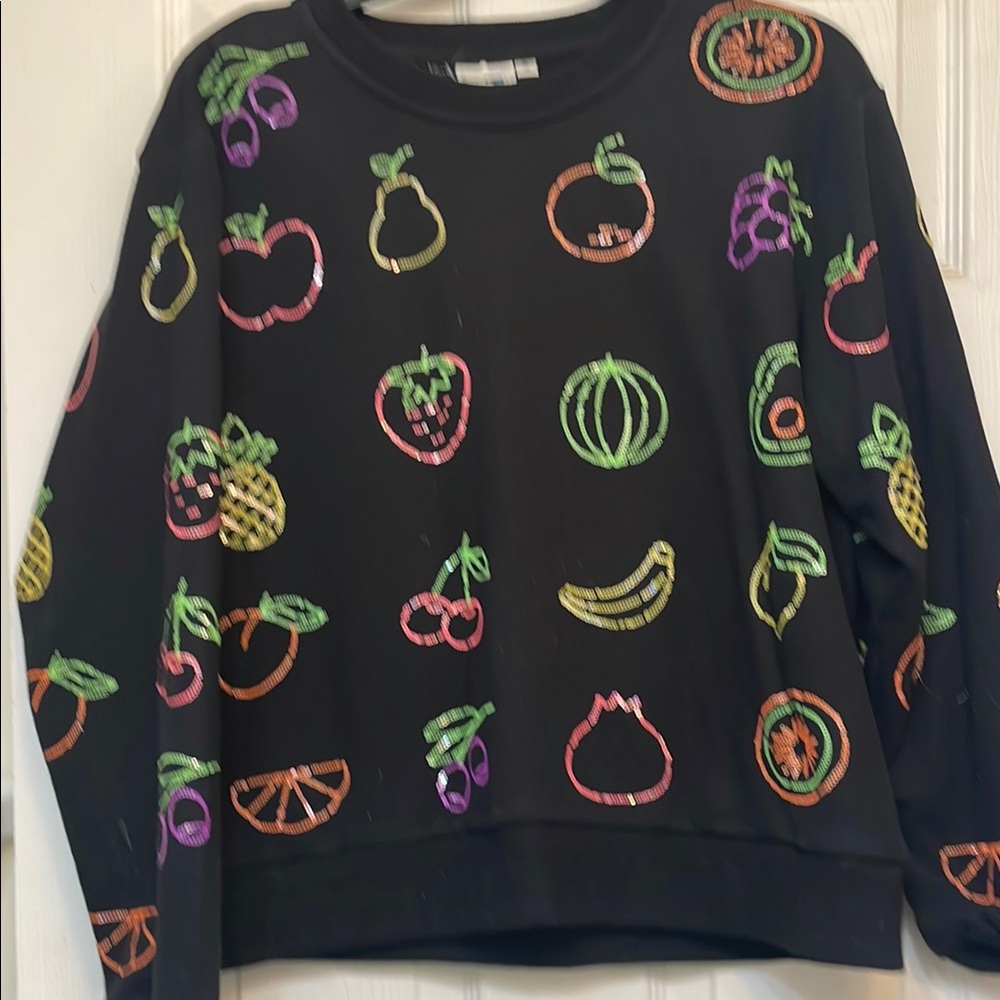 Colorful Fruit Pattern Sweatshirt